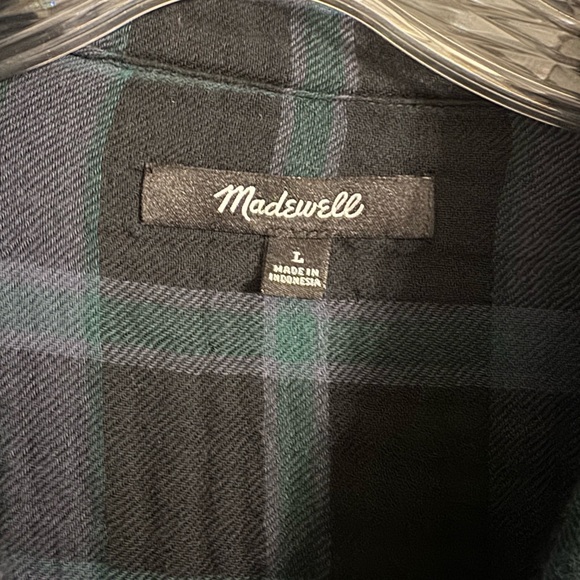 Madewell - Men's Plaid Shirt - Black and Green - Picture 5 of 5